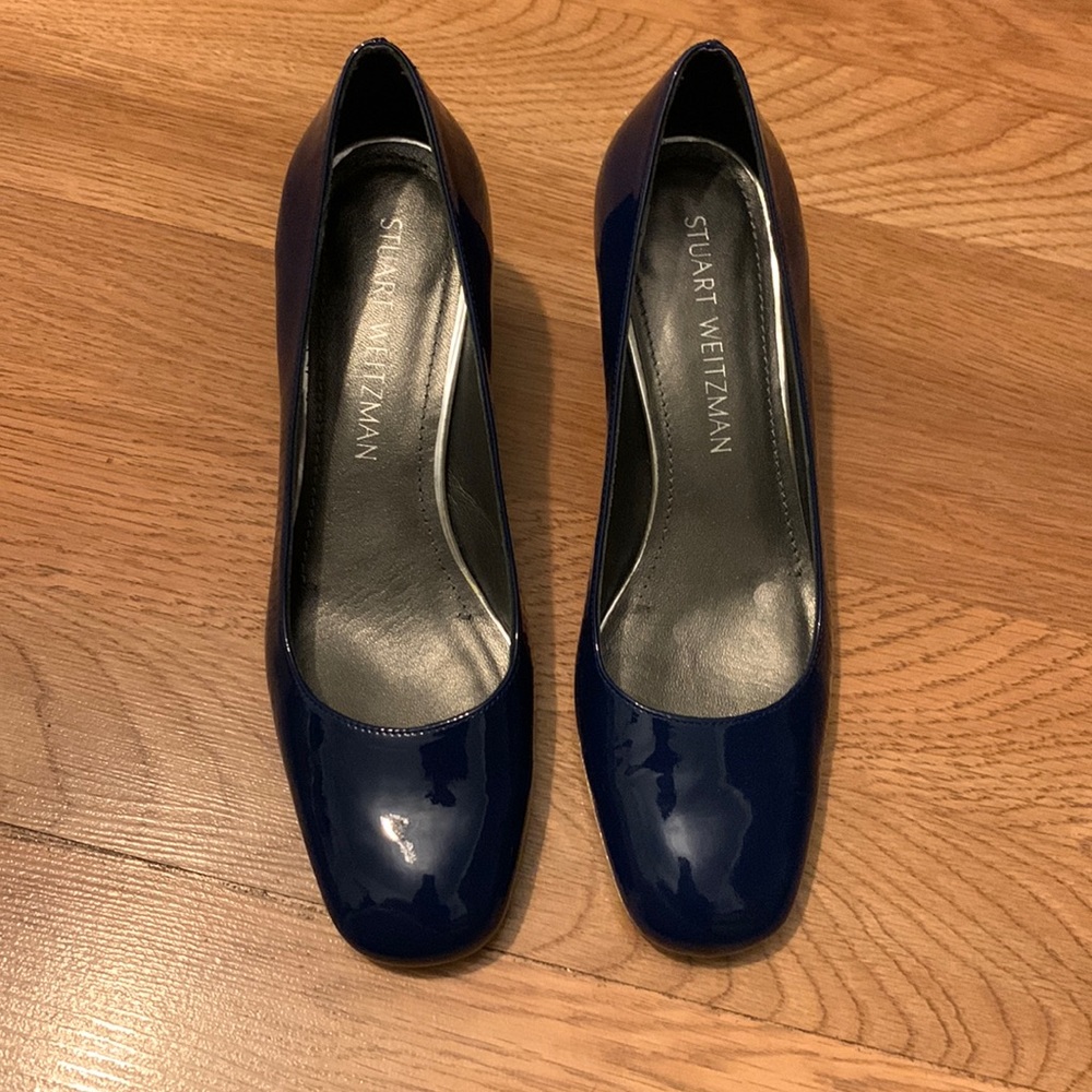 Leather block heels